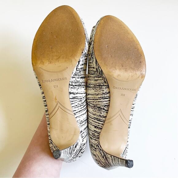 Enzo Angiolini Leather Space Dye Peep Toe Heel - Picture 9 of 11